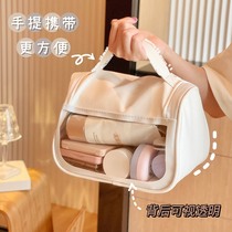 Japan Brief Large Capacity Waterproof Makeup Bag Portable Women Travel Cosmetics Containing Bag Transparent Toiletries