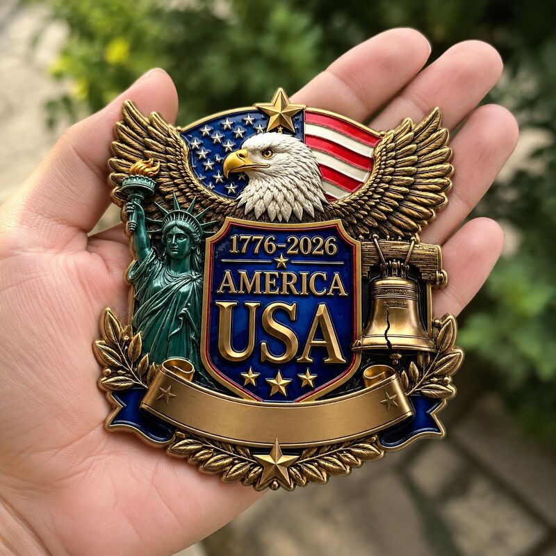 Cross-Border Popular Halloween Metal Car Stickers, 250Th Anniversary of the United States Commemorative Car Stickers, Eagle Fender Decoration