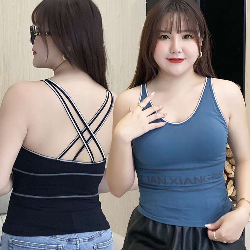 Large Size Code Latex Beauty Back Smear Woman 200 Catty Weight Mm Harness Vest Beating Bottom Middle Long Version Net Red Explosive With Chest Cushion