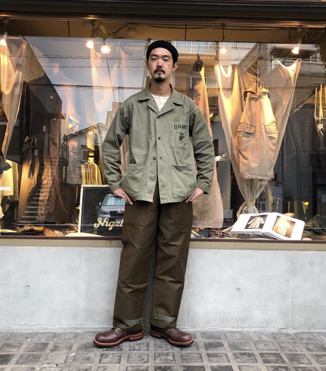国内现货NIGEL 40s US NAVY DECK PANT 海 