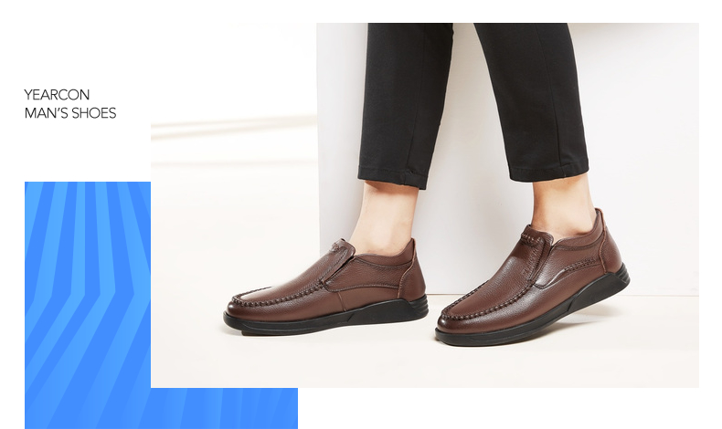 Giày nam Yier Khang giày mùa đông giày nam Giày da nam cộng với nhung ấm da thật Giày da nam giầy sneaker