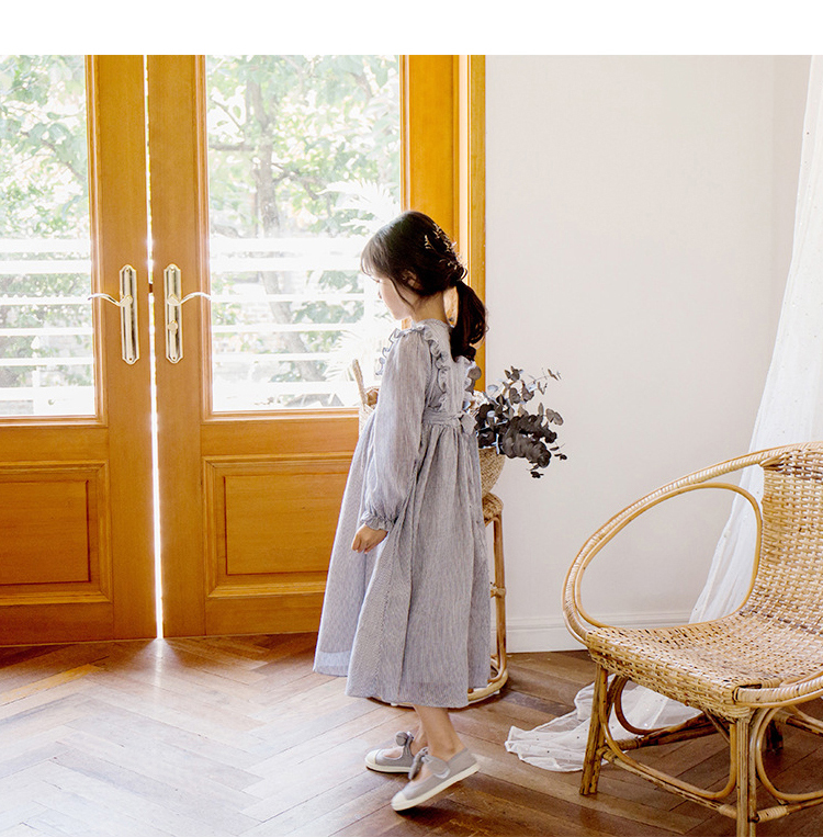 Váy cho bé gái mùa thu dài tay phiên bản Hàn Quốc của váy dài đến đầu gối 2018 váy đẹp cho bé