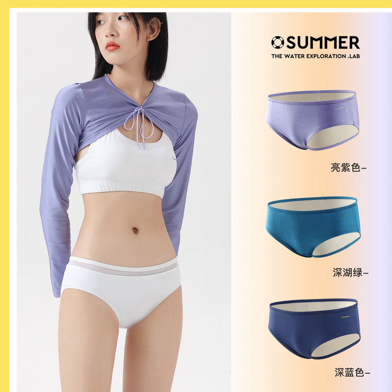 Osummer Snorkeling Swimwear Briefs Bikini Women's Low-Waist Sexy Beach Tight-Fitting Surfing Jellyfish Swimsuit