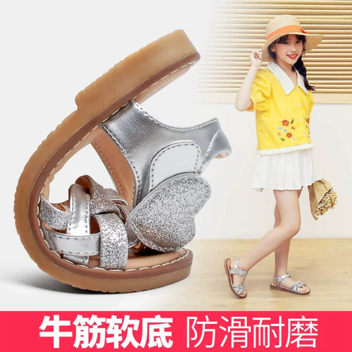 Сандалии, летний наряд маленькой принцессы, обувь, коллекция 2021, мягкая подошва