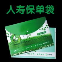 Chinese Life Policy Bag Information Bag Document Bag Press Buckle Bag Policy Cover