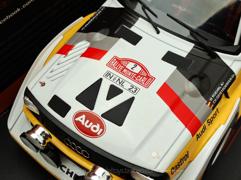 AT212 AUTO UNION – Miniature 1/18 Audi Quattro Rallye Monte-Carlo 1984 #1 – Blanche