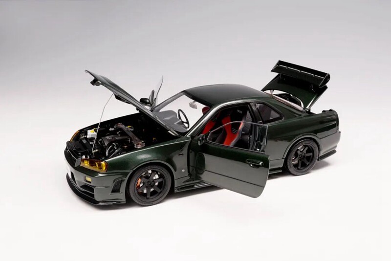 MOTORHELIX 1:18 Nissan Skyline GT-R R34 CRS VER Simulation Alloy MOTORHELIX 1:18 Nissan Skyline GT-R R34 CRS VER Simulation Alloy