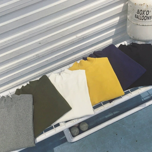 Мужской демисезонный лонгслив, приятная телу брендовая толстовка, в корейском стиле, высокий воротник, подходит для подростков, оверсайз