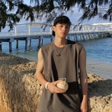 Летний цветной жилет, брендовая спортивная футболка, короткий рукав, оверсайз