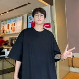 Белая хлопковая летняя брендовая футболка для отдыха, короткий рукав, в американском стиле, свободный крой