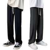 Осенние штаны, повседневные брюки, костюм, в американском стиле, оверсайз, свободный прямой крой