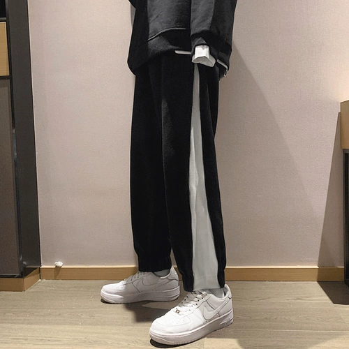 Трендовые весенние спортивные штаны для отдыха с молнией, в корейском стиле, в американском стиле, свободный крой