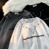 Демисезонная универсальная куртка для отдыха, круглый воротник, оверсайз, в американском стиле