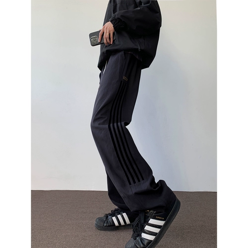 Спортивные летние штаны для отдыха, в американском стиле, свободный прямой крой