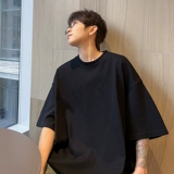 Белая хлопковая летняя брендовая футболка для отдыха, короткий рукав, в американском стиле, свободный крой