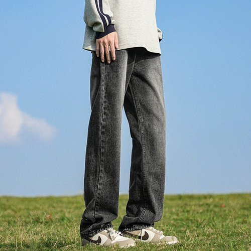 Летние ретро джинсы, штаны для отдыха, в американском стиле, свободный прямой крой