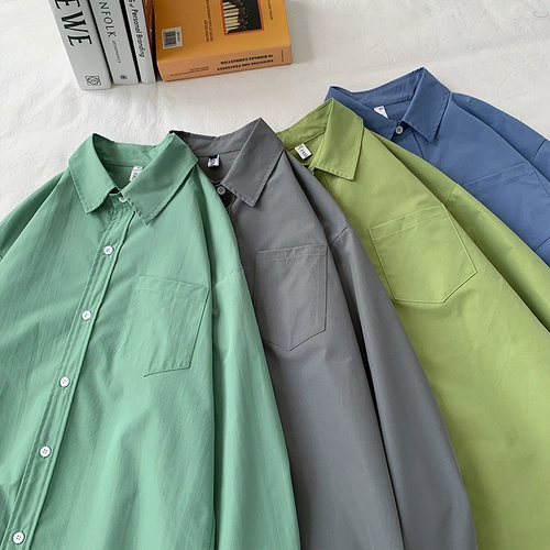 Трендовая рубашка, летний лонгслив, кардиган для отдыха, универсальная цветная куртка, оверсайз