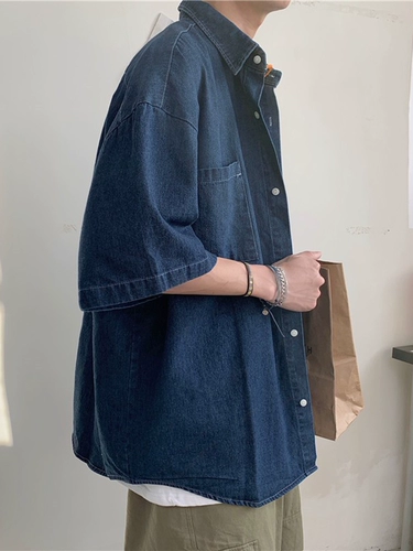 Ретро летняя рубашка, куртка для отдыха, короткий рукав, подходит для подростков, оверсайз