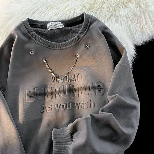 Демисезонная универсальная куртка для отдыха, круглый воротник, оверсайз, в американском стиле