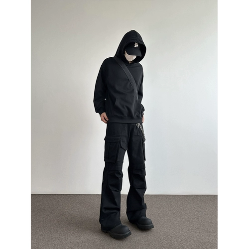 Штаны, универсальный парашютист, в американском стиле, свободный крой