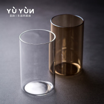Yuyun transparent glass cold water Cup household Cup drinking cup Japanese simple breakfast milk cup juice cup