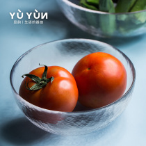 Yuyun Japanese hammered vegetable salad bowl household glass bowl fruit bowl dessert bowl cereal bowl single Rice Bowl