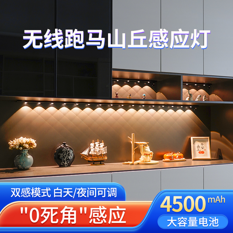Rechargeable Human Body Sensor Light Strip, No Need to Plug In, No Wiring Required for Wine Cabinets, Entryway Shoe Cabinets, Magnetic Wireless Light Strip
