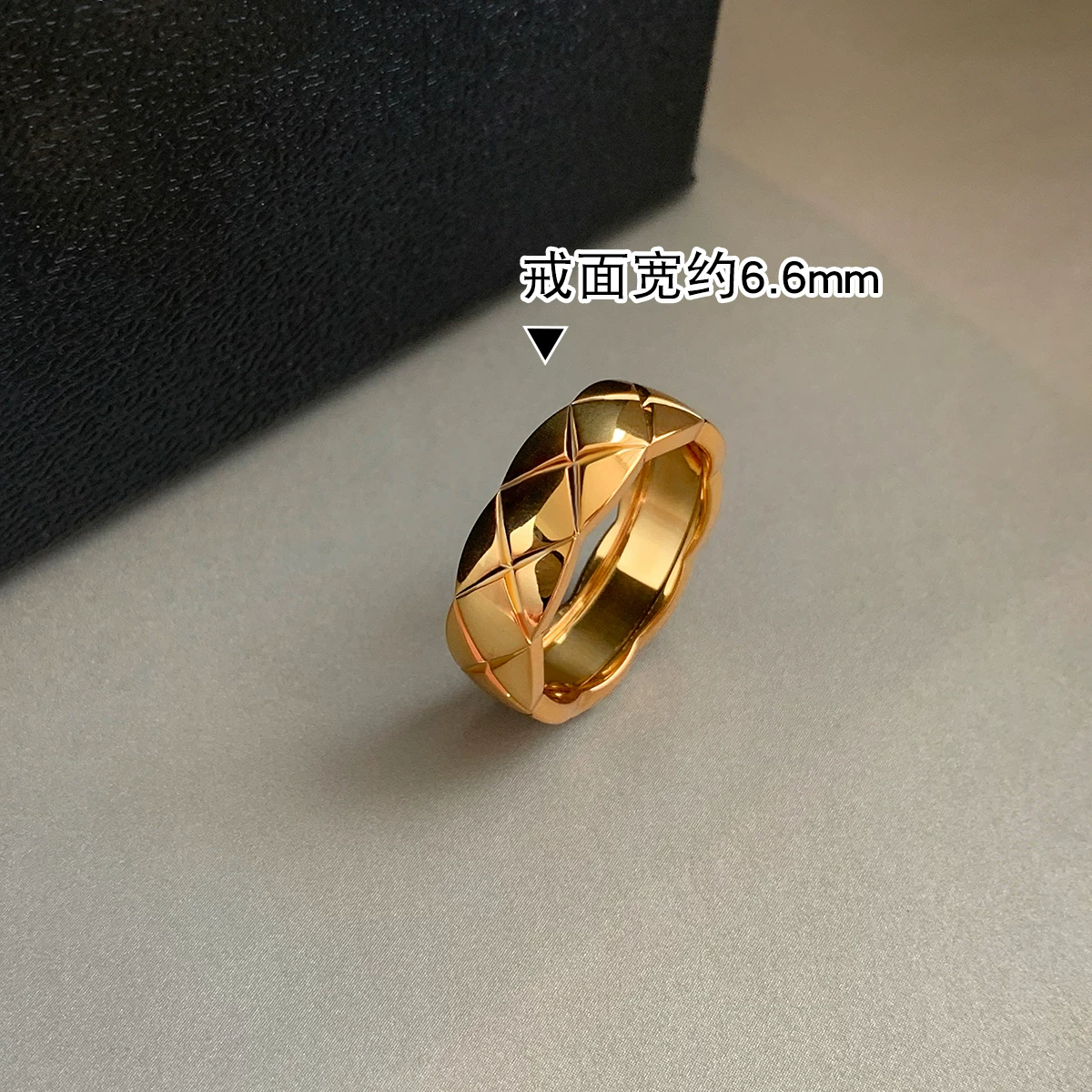 CAFFTI маленькое дизайнерское кольцо с узором зами diamond, стиль Chanel, розовое золото, золото и серебро, на указательном пальце, стиль легкой роскоши, стиль высокого качества