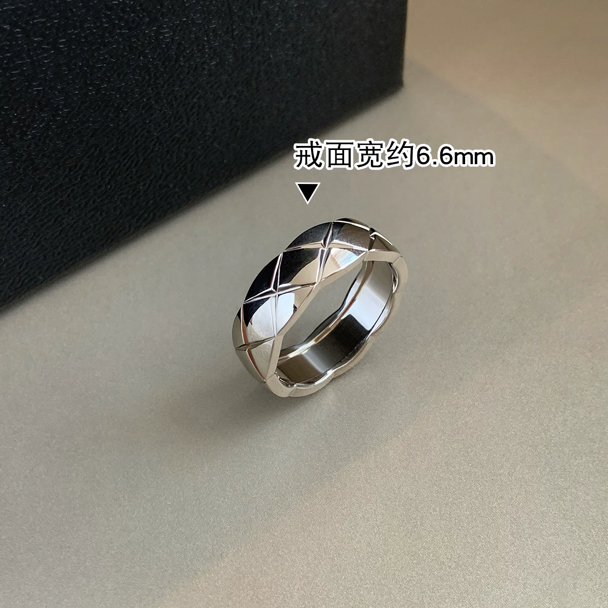 CAFFTI маленькое дизайнерское кольцо с узором зами diamond, стиль Chanel, розовое золото, золото и серебро, на указательном пальце, стиль легкой роскоши, стиль высокого качества