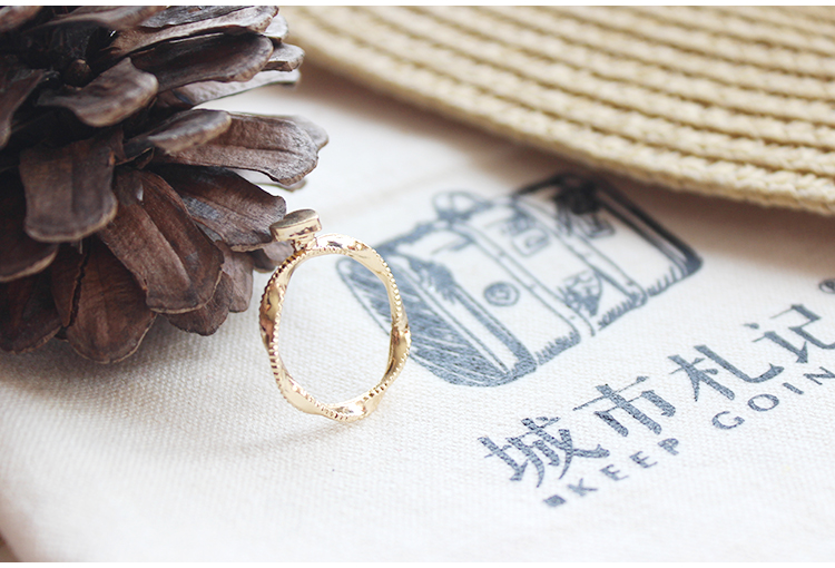 5449 Thanh Đảo Eraser Trang sức Nhật Bản INS Đơn giản Vintage Tình yêu Kim loại Vòng Nhẫn nhan vang