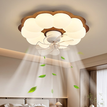 Zhongshan Antique-Style Bedroom Fan Light 360 ° Shaking Head Zhongshan Lighting Fixtures Living Room Lamp Cream Style Dining Room Ceiling Fan Lamp