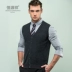 Áo len cashmere của Hengyuanxiang áo len cashmere cổ chữ V cho nam mùa thu và mùa đông áo len nam trung niên áo len - Dệt kim Vest Dệt kim Vest