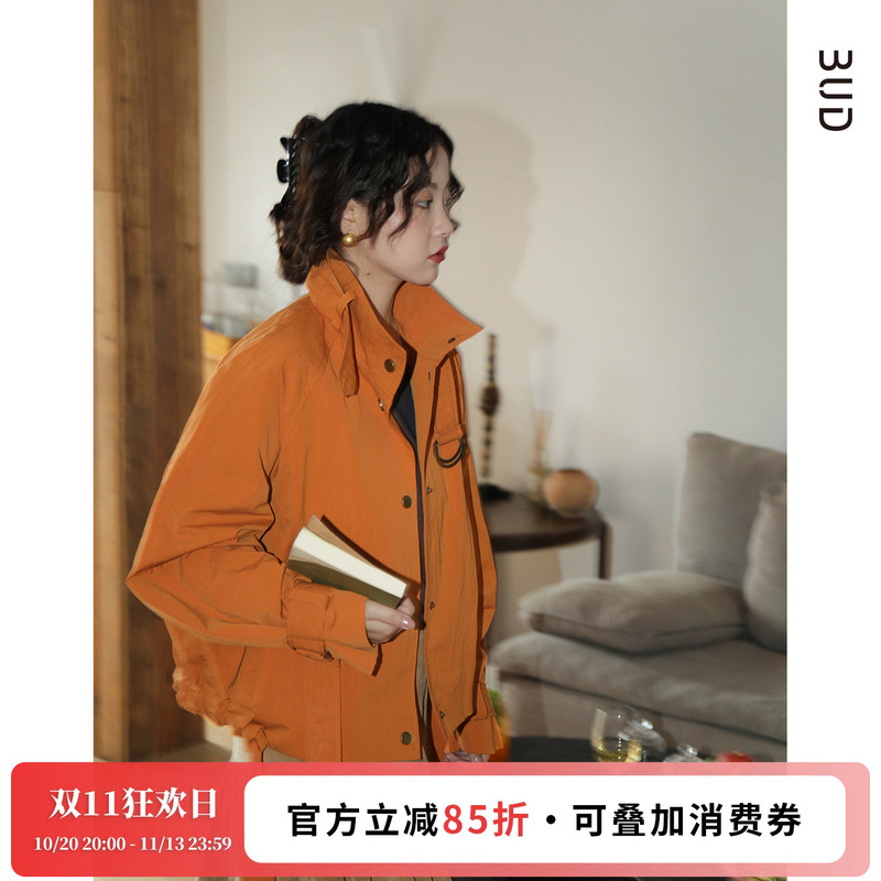 Bud Eightde "Little Pumpkin" Commuting Autumn and Winter Romantic Retro Japanese Style Short Jacket Women's Outerwear Top