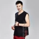 Áo vest nam cotton thô vải Tang phù hợp với áo vest không tay trung niên áo lót kiểu Trung Quốc ngựa 褂 áo vest nam vai - Áo vest cotton áo ba lô nam