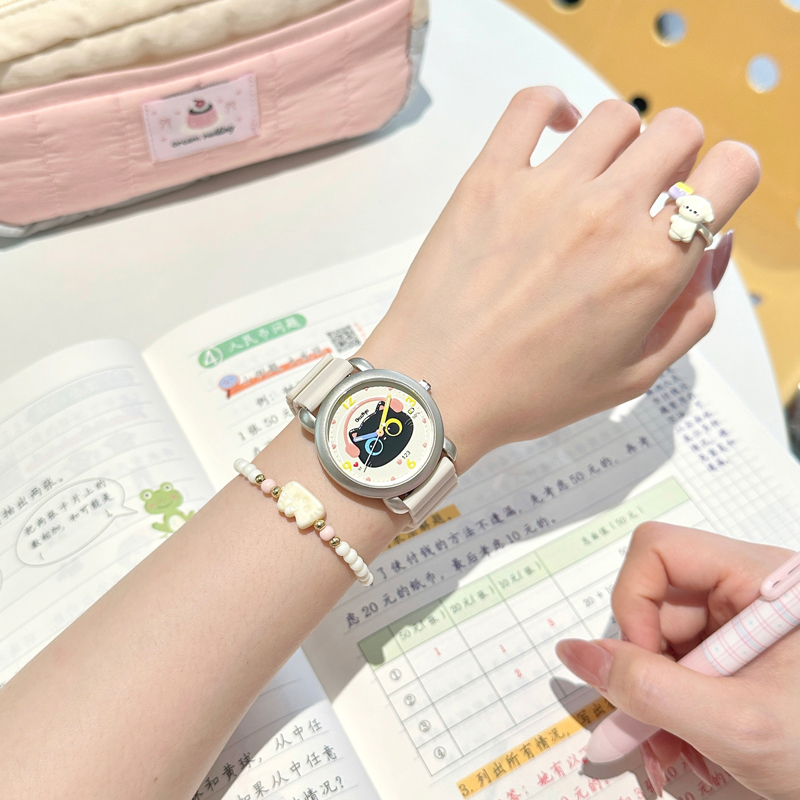 Gccliyo Children's Watch for Girls, Suitable for Middle and High School Students, Silent, Only Shows Time, High Aesthetic Value, Birthday Gift