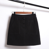 Gross half body dress autumn winter Korean version 2021 new high waist display slim black bag hip skirt 100 hitch bottom short skirt woman