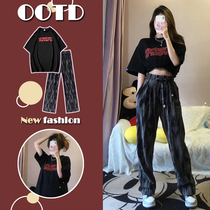 Summer Large-size womens dress 2022 Wembleweight mm Conspicued Covered Meat Light Cooked Wind Sweet and Spicy Blouse Salt wear a two suit