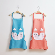 Apron Waterproof Greaseproof Domestic Kitchen Ladies Fashion Cute Days of Han edition Cooking waistcoat Erasable Grown-up Hood Clothes