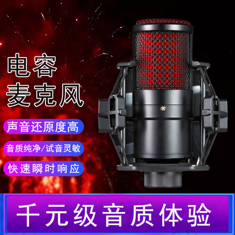 Avile flat professional recording condenser microphone Live broadcast equipment anchor studio microphone full set