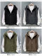 Spring and Autumn Hooded Vest + Sweatshirt for Men, Plus Size, Sleeveless Waistcoat, Trendy Long Pants Three-Piece Set for Big and Tall Men