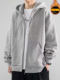 Oversized Cardigan Sweatshirt for Men, Autumn and Winter Trendy Brand Heavyweight Hooded Fleece Jacket, Plus Size for Big and Tall Men, Autumn Clothing