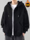 Oversized Cardigan Sweatshirt for Men, Autumn and Winter Trendy Brand Heavyweight Hooded Fleece Jacket, Plus Size for Big and Tall Men, Autumn Clothing