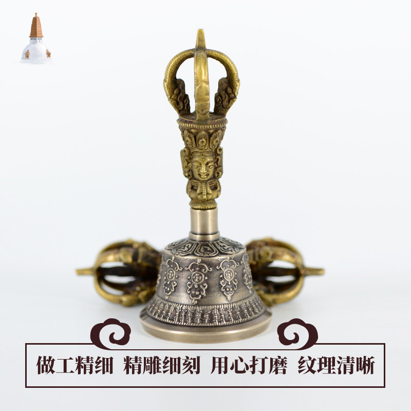 Nepal King Kong bells and pestles five-strand bells pure handmade boutique bells and pestles Tibetan secret method King Kong bell ornaments