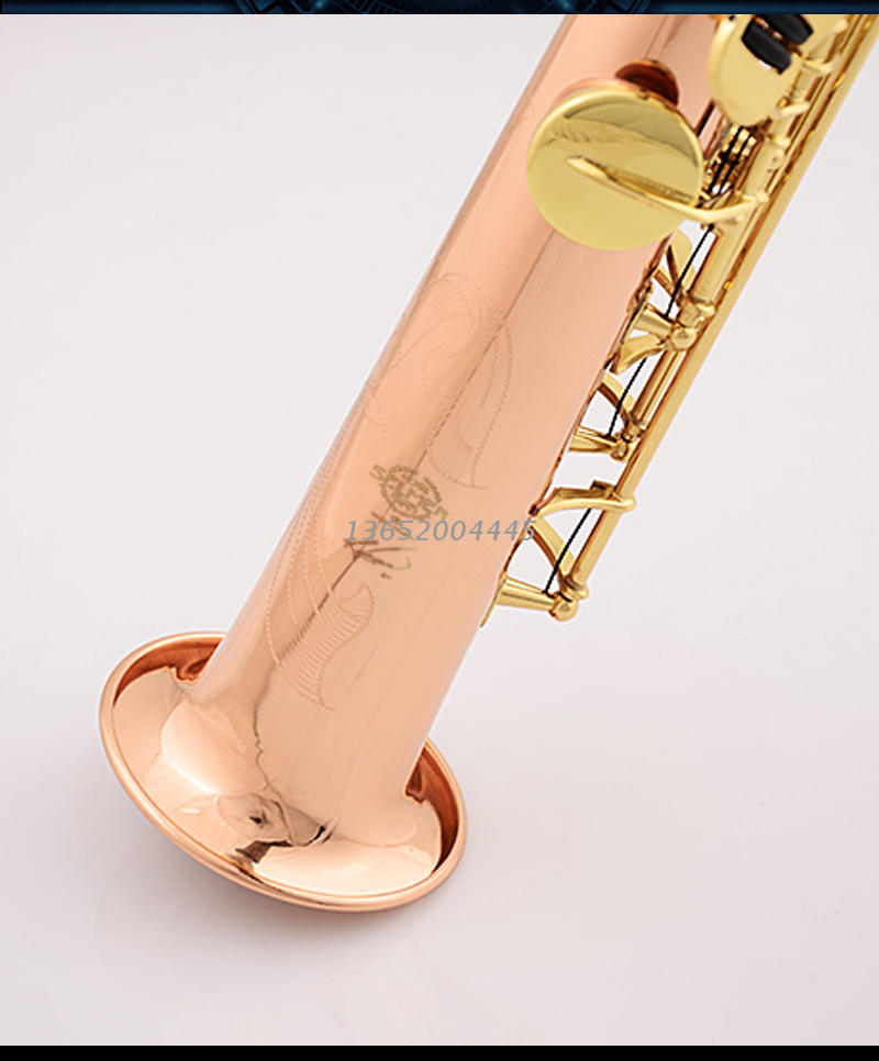 Salma nhạc cụ treble tích hợp tách ống thẳng xuống b ống saxophone có thể điều chỉnh 54 phốt pho đồng đỏ đôi mười một túi - Nhạc cụ phương Tây đàn vĩ cầm