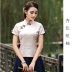 Summer Cheongsam 2020 mới hàng ngày cải thiện thời trang Trim Academy ngắn tay trên Cheongsam Hai mảnh Set 