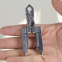 Swiss Tech Outdoor Mini Multifunctional Folding Combination Tool Pliers Universal Black Technology Tool