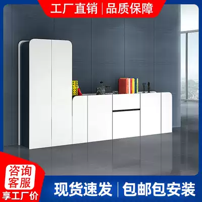 Office filing cabinet, information Cabinet, boss, President, Office background cabinet, bookcase, simple baking paint