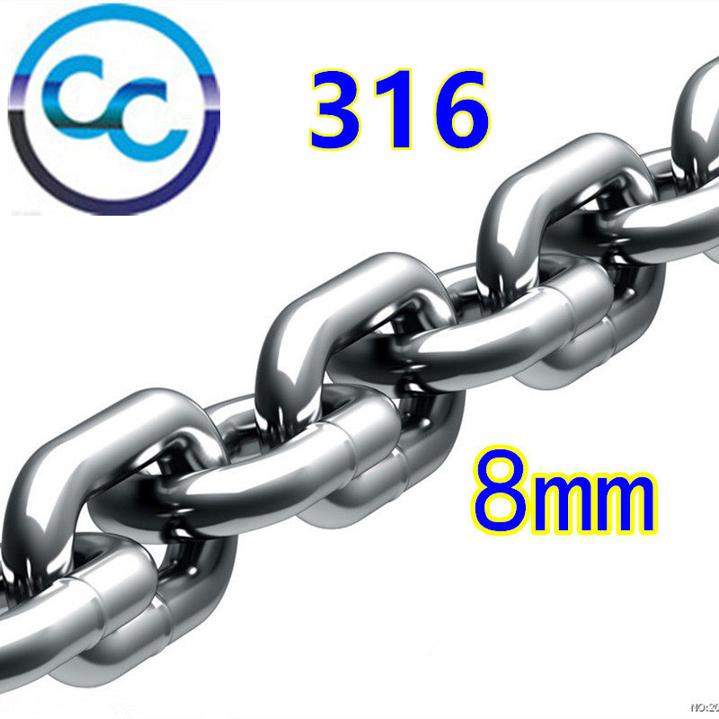 316 stainless steel chain iron chain pet dog iron chain sub chain chandelier clothes drying chain 8mm thick chain