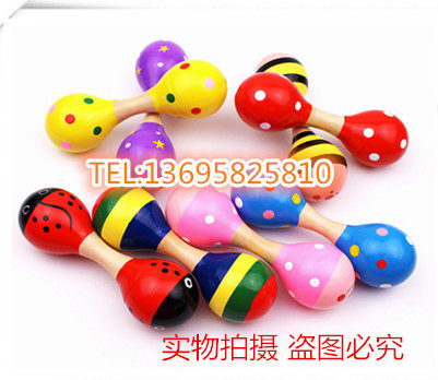 Kindergarten Early Playground Equipment Prop Large Double Head Sandhammer Sandball Dumbbells Wooden Children Puzzle Early teaching toy