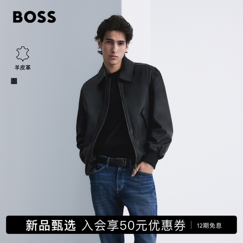 [First Layer Sheep Leather] Boss Men's 26 New American Retro Pilot Jacket Genuine Leather Coat